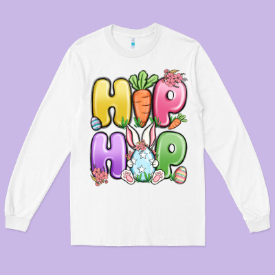Easter Hip Hop Long Sleeve Tee Designed By Maliassmallbusiness