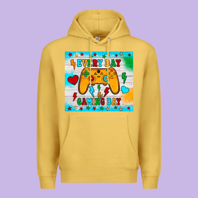 Every Day Is Gaming Day Premium Hoodie Designed By Jahusdesignshop