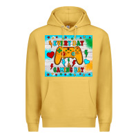 Antique Gold every day is gaming day Premium Hoodie - JahusDesignShop