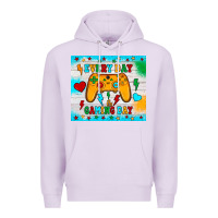 Lilac every day is gaming day Premium Hoodie - JahusDesignShop