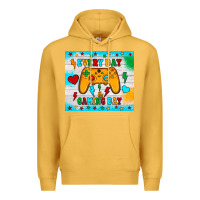 Mustard every day is gaming day Premium Hoodie - JahusDesignShop