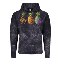 Cloud Black pineapples leopard tie dye summer Vintage Hoodie - Artiststas