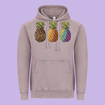 Pineapples Leopard Tie Dye Summer Vintage Hoodie Designed By Artiststas