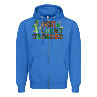 True Royal one lucky teacher Zipper Hoodie - LillyAllenDesigns