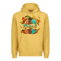 Antique Gold Blessed pumpkin Premium Hoodie - NancyCooperArtShop