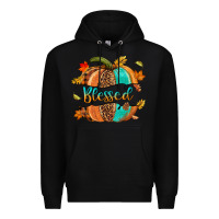 Black Blessed pumpkin Premium Hoodie - NancyCooperArtShop