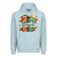 Blue Mist Blessed pumpkin Premium Hoodie - NancyCooperArtShop