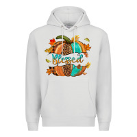 Dove Grey Blessed pumpkin Premium Hoodie - NancyCooperArtShop