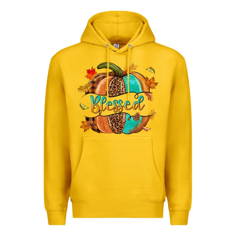 Blessed Pumpkin Premium Hoodie by NancyCooperArtShop | Teevron