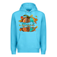 Ocean Blue Blessed pumpkin Premium Hoodie - NancyCooperArtShop