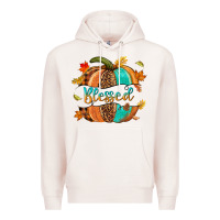 Pale Pink Blessed pumpkin Premium Hoodie - NancyCooperArtShop