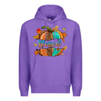 Purple Blessed pumpkin Premium Hoodie - NancyCooperArtShop