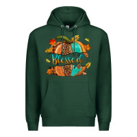 Sports Green Blessed pumpkin Premium Hoodie - NancyCooperArtShop