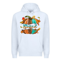 White Blessed pumpkin Premium Hoodie - NancyCooperArtShop