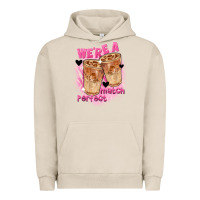 Pigment French Oak We're a perfect match Valentine's Day Urban Hoodie - FaDigitalArtStudio