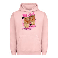 Pigment Salmon We're a perfect match Valentine's Day Urban Hoodie - FaDigitalArtStudio