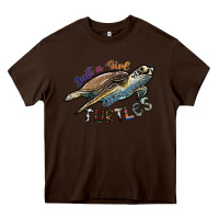 Chocolate Brown just a girl who loves turtles Heavy Core Tee - SublimationCraftShop