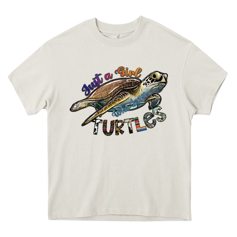 Just A Girl Who Loves Turtles Heavy Core Tee by SublimationCraftShop | Teevron