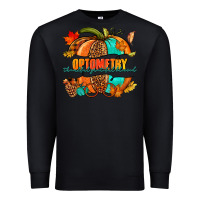 Black optometry thankful grateful blessed pumpkin Premium Sweatshirt - NancyCooperArtShop