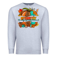 Heather Grey optometry thankful grateful blessed pumpkin Premium Sweatshirt - NancyCooperArtShop