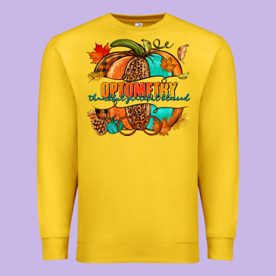 Optometry Thankful Grateful Blessed Pumpkin Premium Sweatshirt Designed By Nancycooperartshop