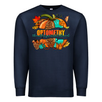 Navy optometry thankful grateful blessed pumpkin Premium Sweatshirt - NancyCooperArtShop