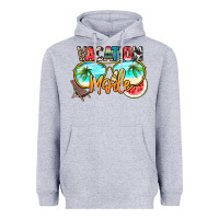 Heather Grey vacation mode Heavyweight Hoodie - NancyCooperArtShop
