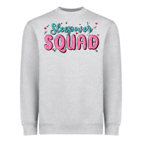 Heather Grey sleepover squad Heavyweight Sweatshirt - MaliasSmallBusiness