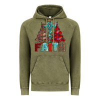 Vintage Olive cross and christmas trees Vintage Hoodie - AdoDesignShop