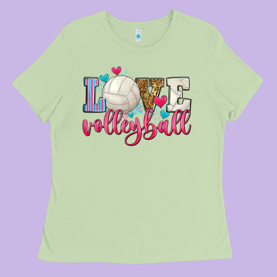 Love Volleyball Ladies Tee Designed By Zillion Design Studio