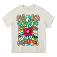Cream keep calm dream on Heavy Core Tee - CowhideDigitalArt