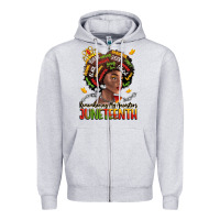 Heather Grey remembering my ancestors juneteenth Zipper Hoodie - LillyAllenDesigns