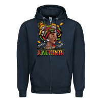 Navy remembering my ancestors juneteenth Zipper Hoodie - LillyAllenDesigns