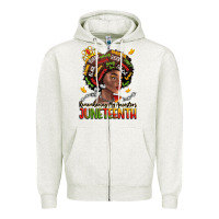 Oatmeal Heather remembering my ancestors juneteenth Zipper Hoodie - LillyAllenDesigns