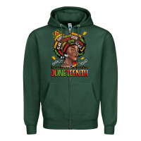 Sports Green remembering my ancestors juneteenth Zipper Hoodie - LillyAllenDesigns