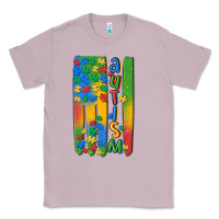 Lilac autism american flag Classic Tee - MaliasSmallBusiness