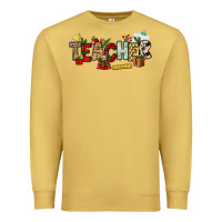Antique Gold Christmas Teacher Premium Sweatshirt - NancyCooperArtShop