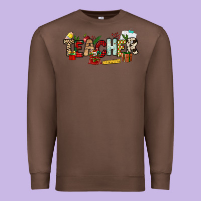Christmas Teacher Premium Sweatshirt Designed By Nancycooperartshop