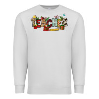 Dove Grey Christmas Teacher Premium Sweatshirt - NancyCooperArtShop