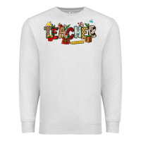 Oatmeal Heather Christmas Teacher Premium Sweatshirt - NancyCooperArtShop