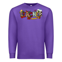 Purple Christmas Teacher Premium Sweatshirt - NancyCooperArtShop