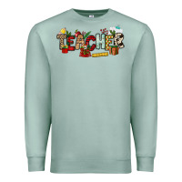 Seafoam Christmas Teacher Premium Sweatshirt - NancyCooperArtShop