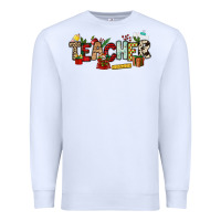 White Christmas Teacher Premium Sweatshirt - NancyCooperArtShop