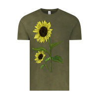 Vintage Olive Buttercream Sunflower Vintage Tee - LillyAllenDesigns