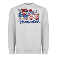 Heather Grey little miss firecracker Heavyweight Sweatshirt - MaliasSmallBusiness