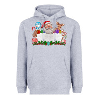 Heather Grey custom name christmas Heavyweight Hoodie - texasbilliewilder
