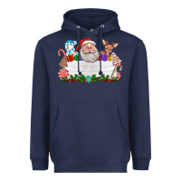 Navy custom name christmas Heavyweight Hoodie - texasbilliewilder