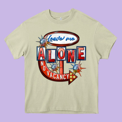 Leave Me Alone Anti Valentines Day Heavy Core Tee Designed By Fadigitalartstudio