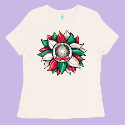 Sunflower İtalian Flag Ladies Tee Designed By Jahusdesignshop
