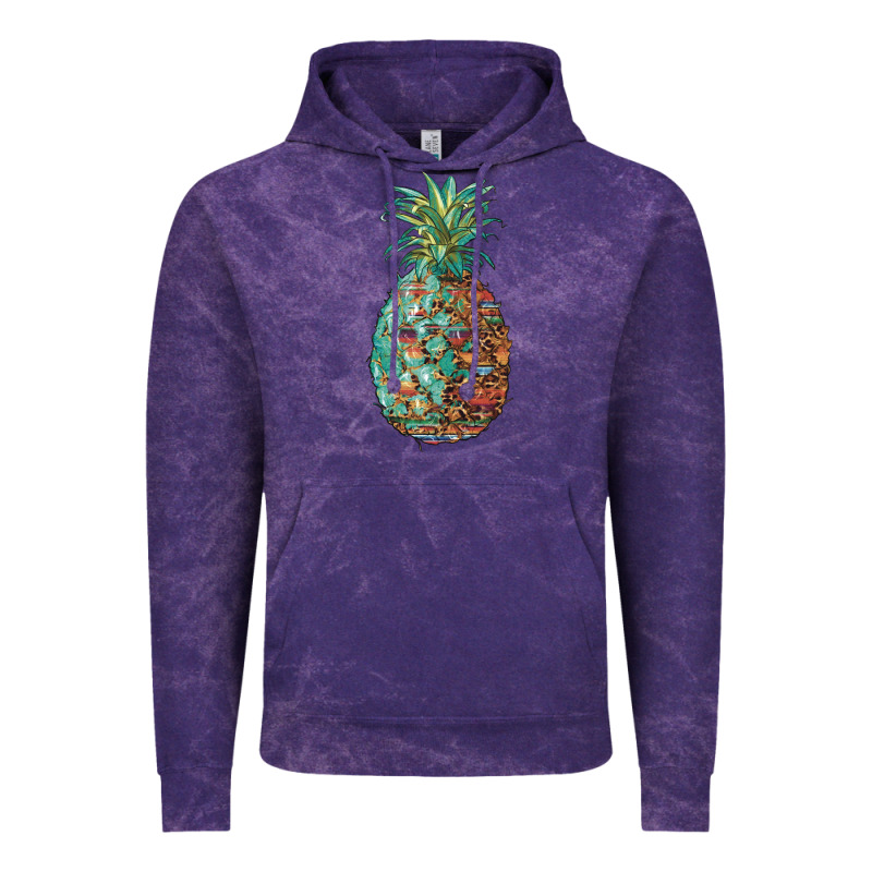 Pineapple Leopar Turquoise Serape Summer Vintage Hoodie by Artiststas | Teevron